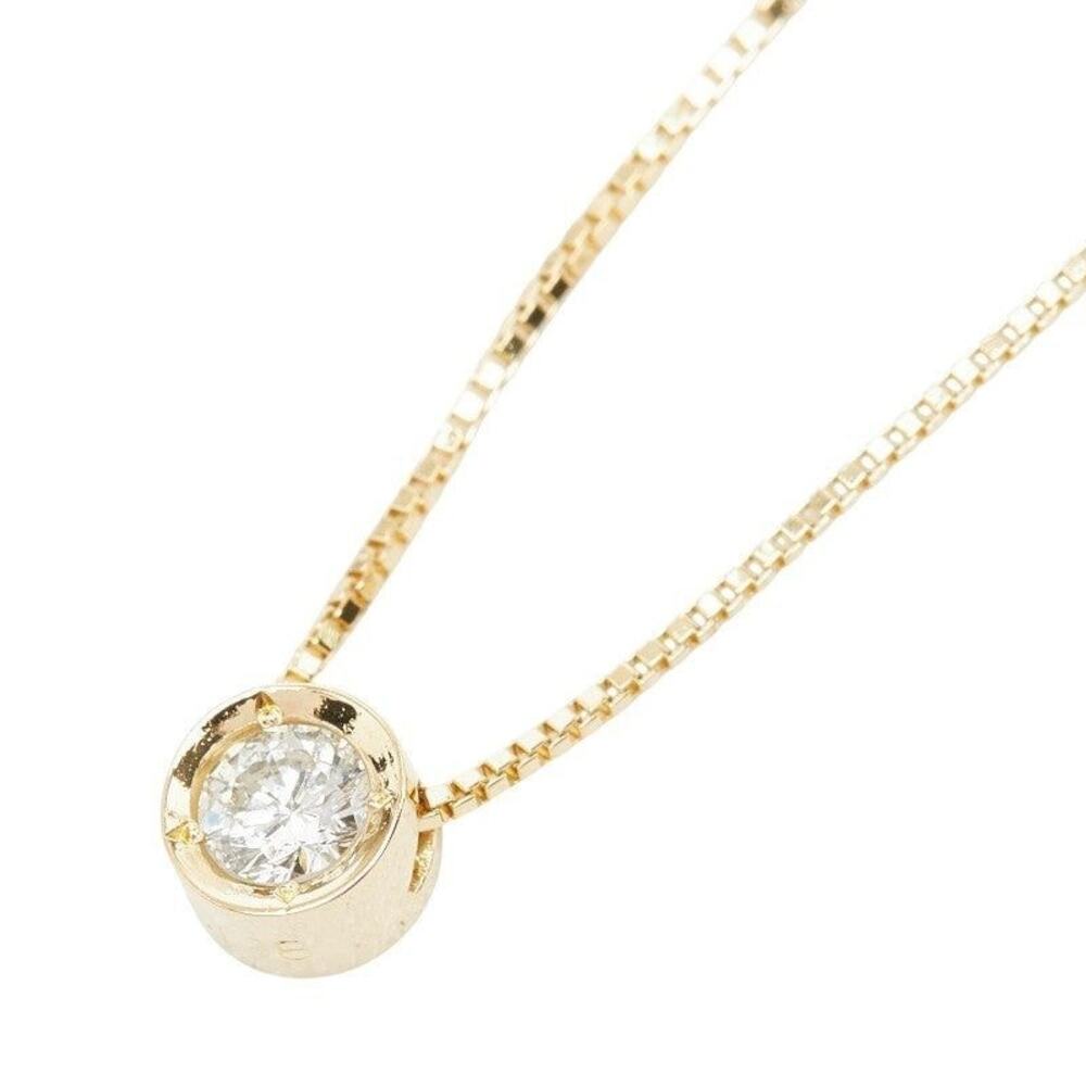 K18YG Yellow Gold Diamond 0.108ct Petite Necklace